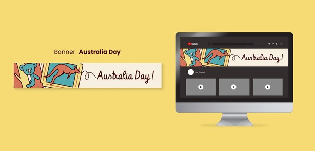 Free PSD australia day template design