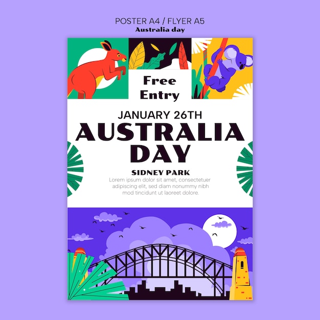 Australia day template design