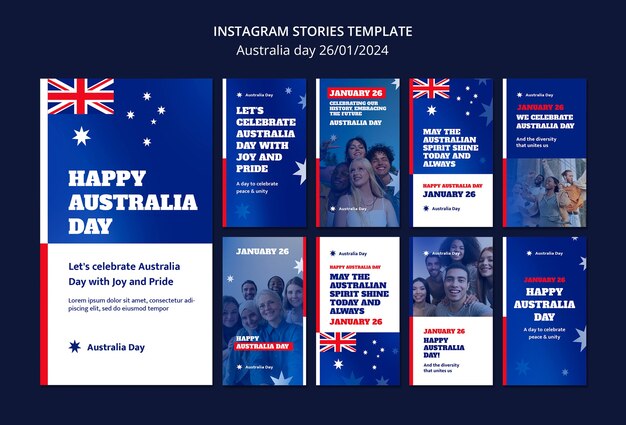 Free PSD australia day  template design