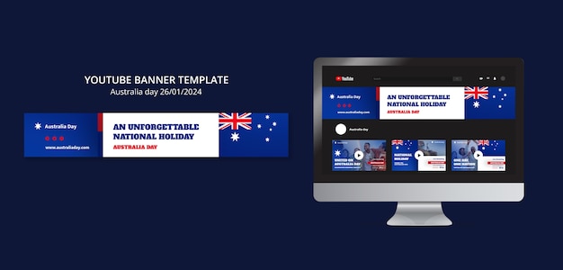 Free PSD australia day  template design