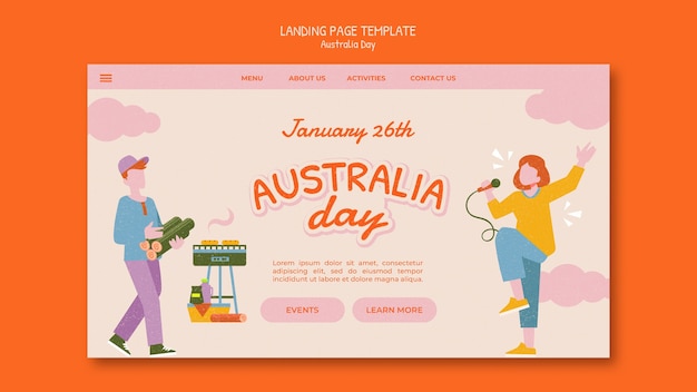 Free PSD australia day template design