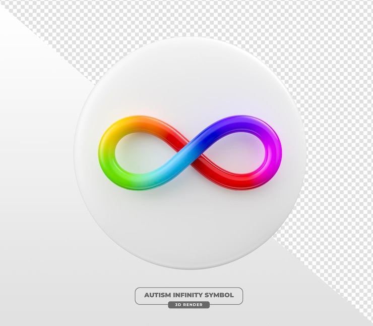 Free PSD autism awareness infinity symbol