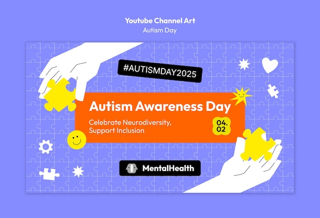 Autism day awareness template