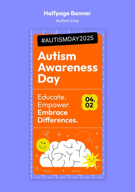 Autism day awareness template