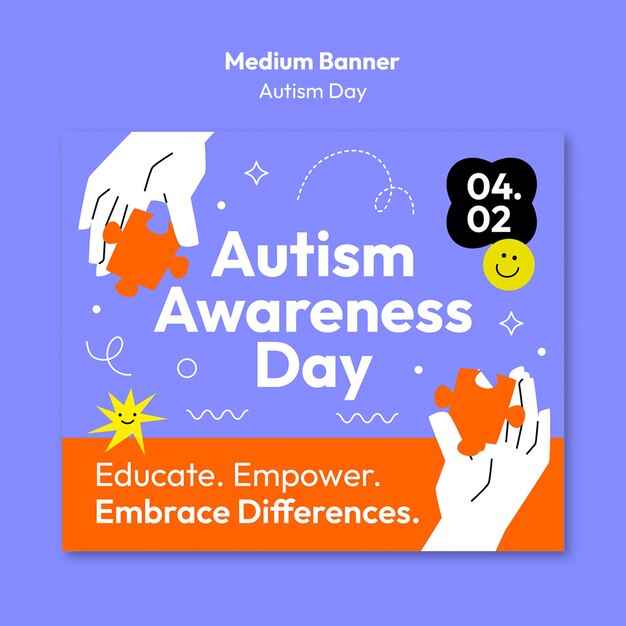 Autism day awareness template