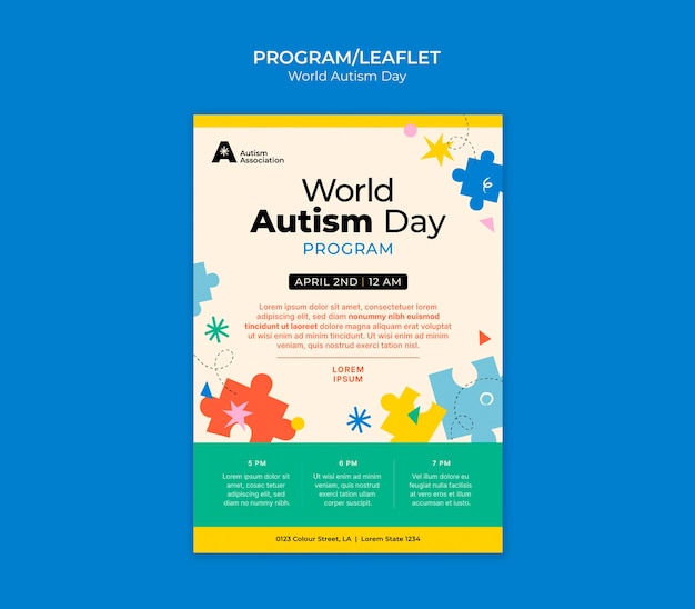 autism day awareness template