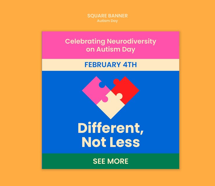 Free PSD autism day awareness template