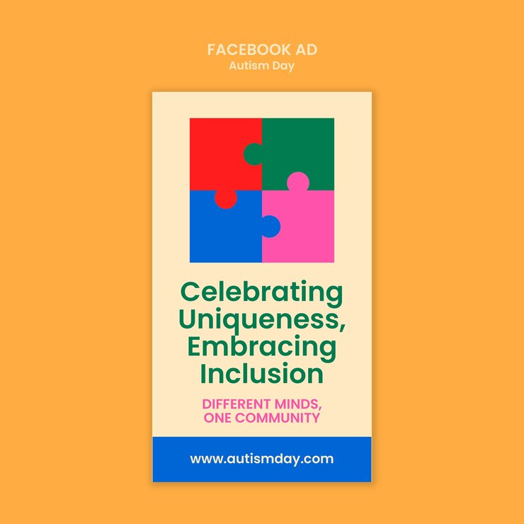 Free PSD autism day awareness template