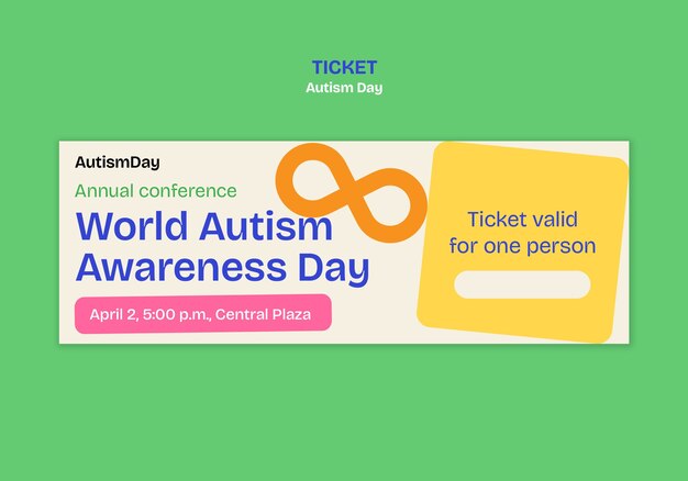 autism day  template design