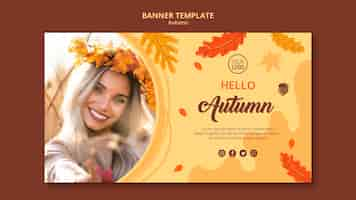 Free PSD autumn ad banner template