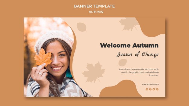 Autumn banner template