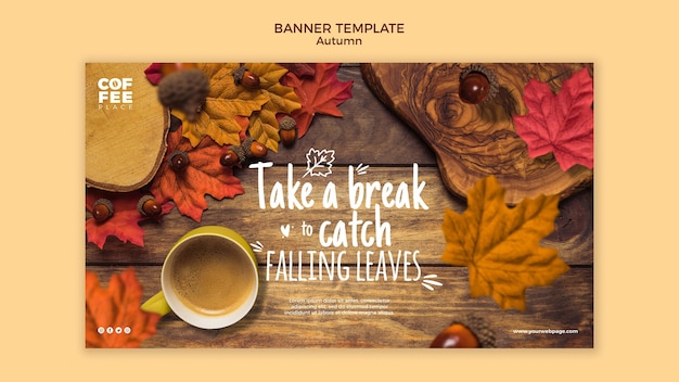 Free PSD autumn banner template