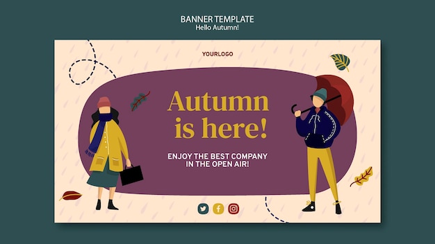 Autumn concept banner template