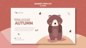 Free PSD autumn concept banner template