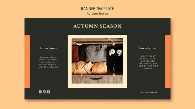 Autumn concept banner template