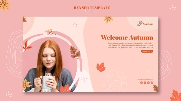 秋のコンセプトバナーテンプレート
