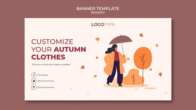 Autumn concept banner template