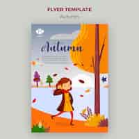 Free PSD autumn concept flyer template