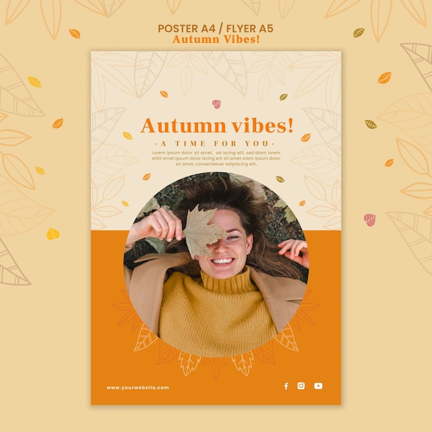 Autumn concept poster template