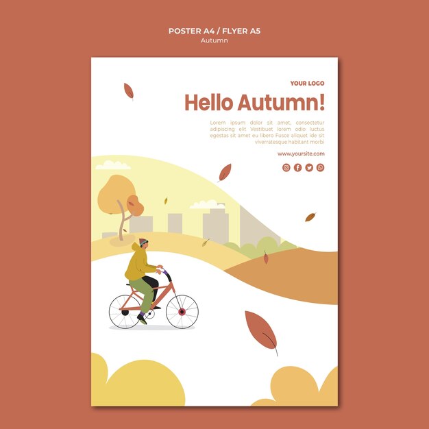 Autumn concept poster template