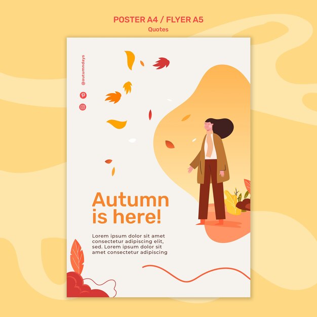 Autumn concept poster template