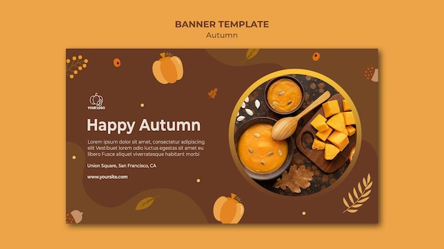 Free PSD autumn fest banner template