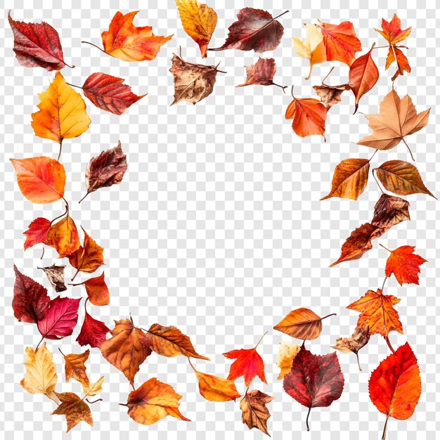 autumn leaves frame a whirlwind of fall colors