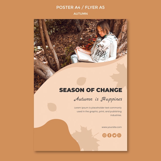 Autumn poster template