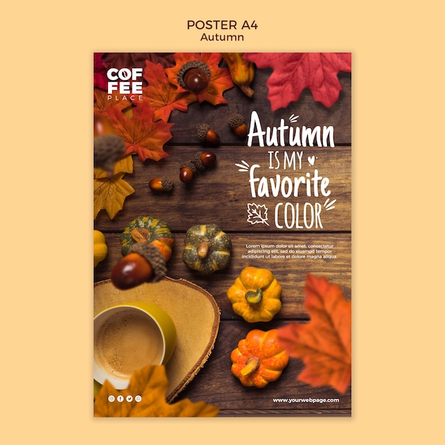 Autumn poster template