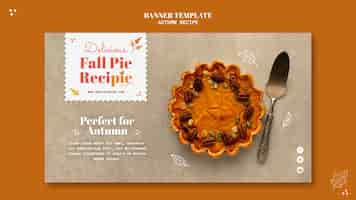 Free PSD autumn recipe banner template