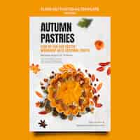 Free PSD autumn recipe flyer template