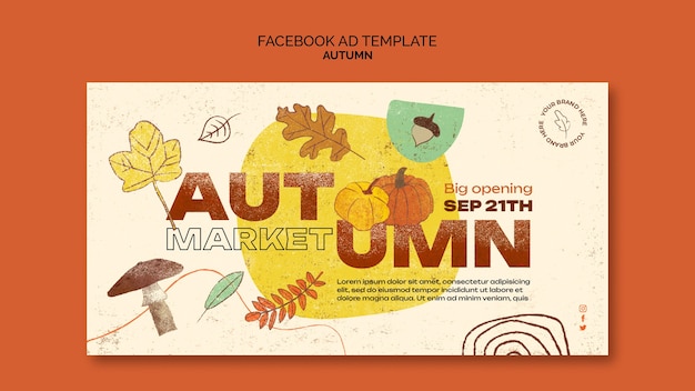 Free PSD autumn season facebook template