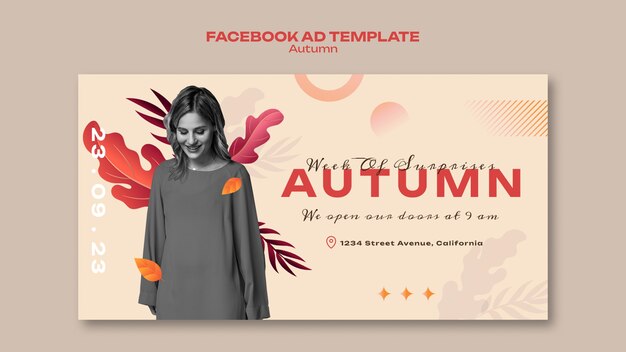 autumn season facebook template