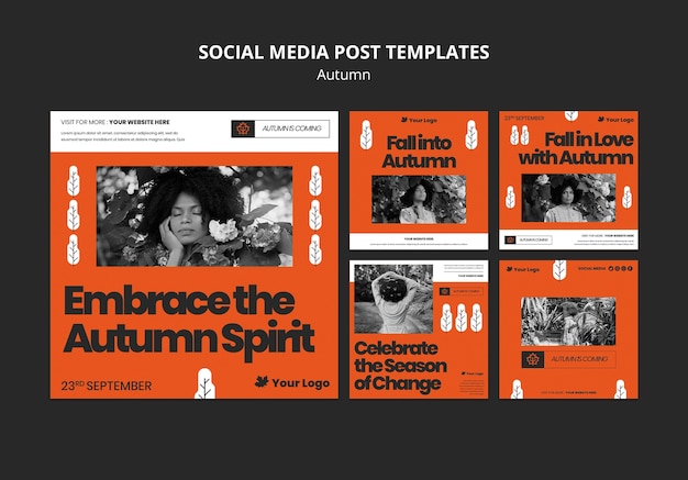 Autumn Template Design Free PSD – Download Now!