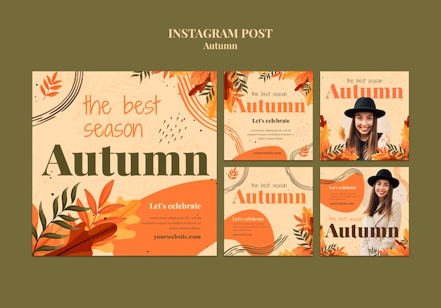 Free PSD autumn template design