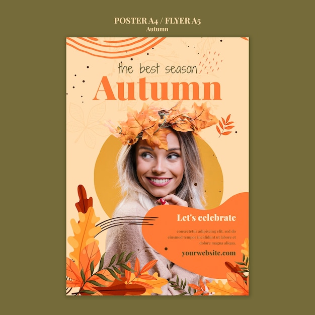 Free PSD autumn template design