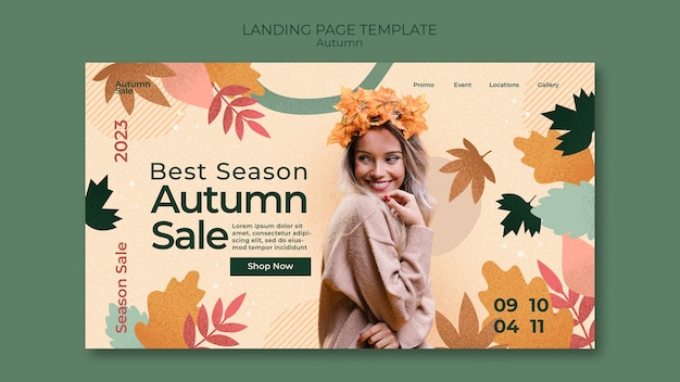 Free PSD autumn template design