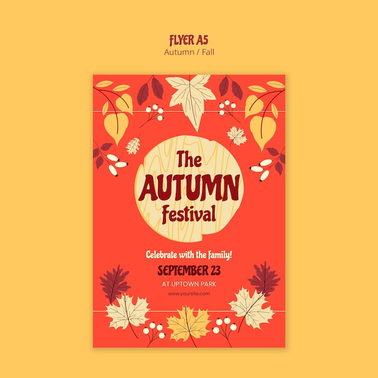 Free PSD autumn template design