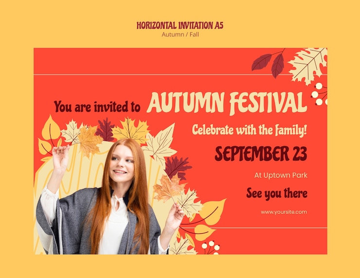 Free PSD autumn template design