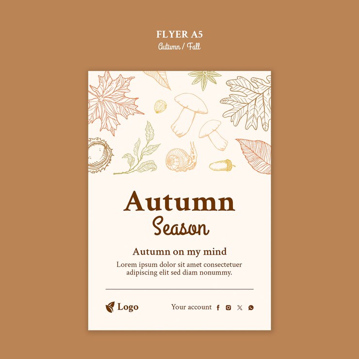 Free PSD autumn template design