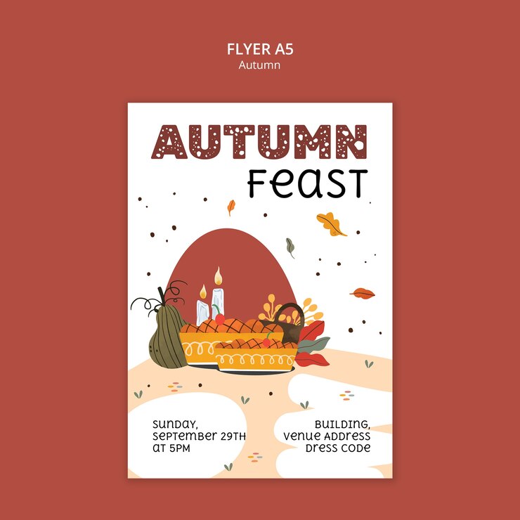 Free PSD autumn template design