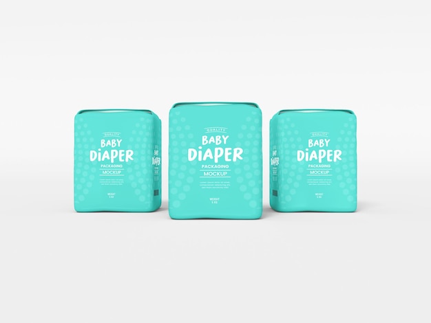 Baby Diaper Packaging  Mockup