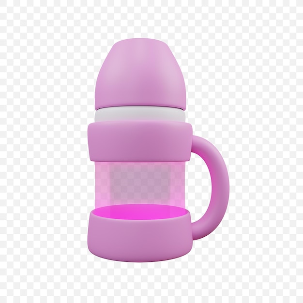 Baby feeder bottle icon isolated 3d render illustration