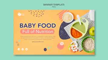 Free PSD baby food banner template