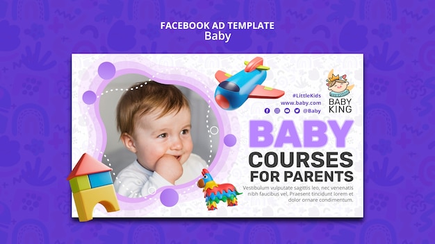 PSD gratuito modello facebook per informazioni sul bambino