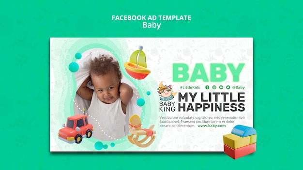 Free PSD baby information facebook template