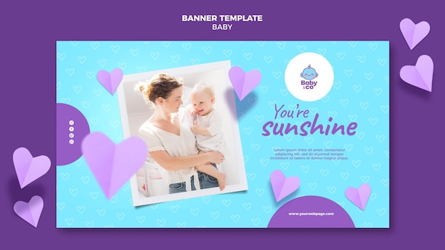 Free PSD baby photo banner template