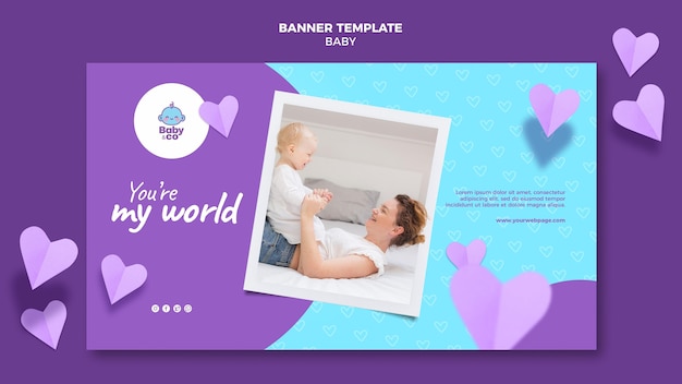 Baby photo banner template