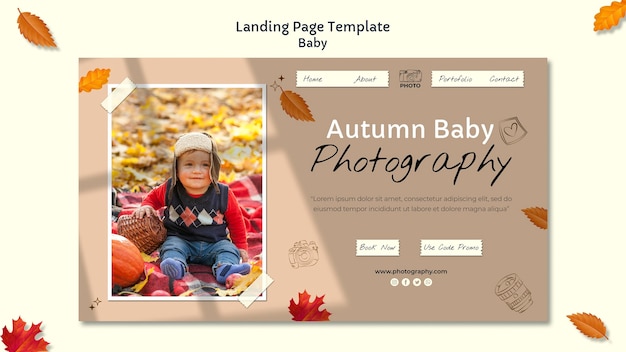 Baby photography landing page