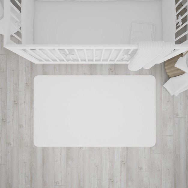 Baby's room with white crib
